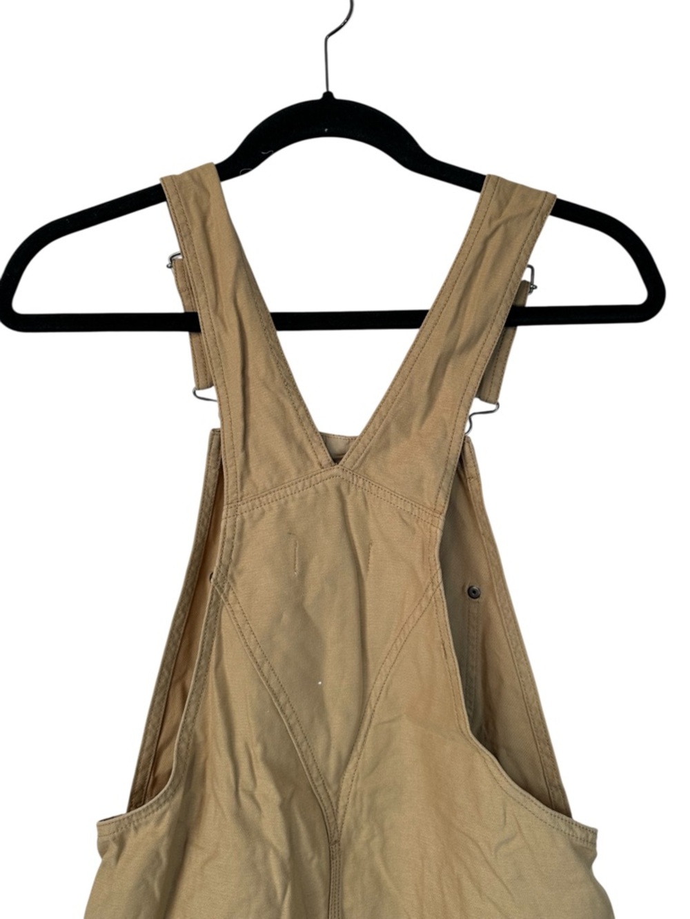 TNA Aritzia Khaki Canvas Overall Skirt XXS Utility Pinafore Mini Adjustable Stra - Picture 11 of 16